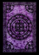 Bedspread Double Round Elephant Purple