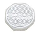Selenite Octagon Flower Of Life 10cm