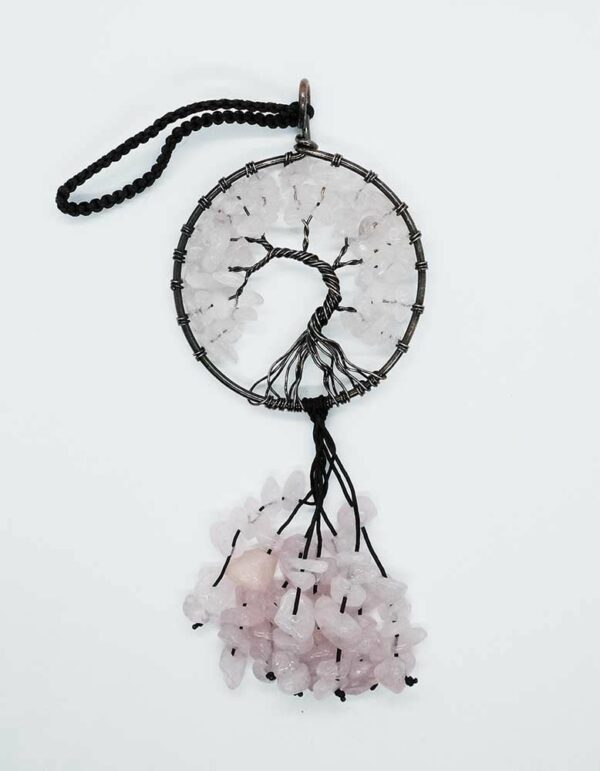 Hanging TOL Round Rose Quartz