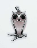 Pendant Owl Rose Quartz