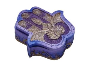 Box Zen Hand Purple 13.5X12cm