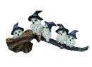 Owls On Broom With Witch's Hat