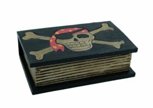 Wooden Pirate Box Book H7cmxW24cmxD15cm