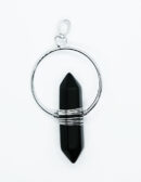 Pendant Wand Wired Black Obsidian