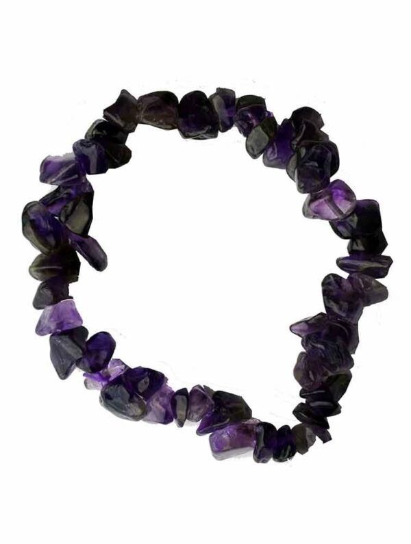 Bracelet Stone Chipped Amethyst 7 Inch