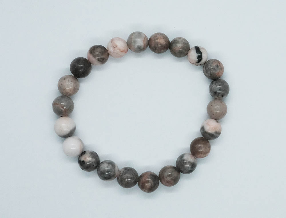 Bracelet 8mm Pink Zebra Jasper