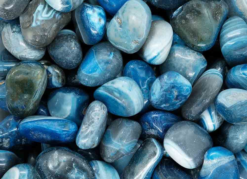 Tumblestone Navy Banded Agate 3-5cm
