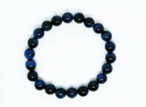 Bracelet 8mm Bead Lapis Blue Tiger Eye