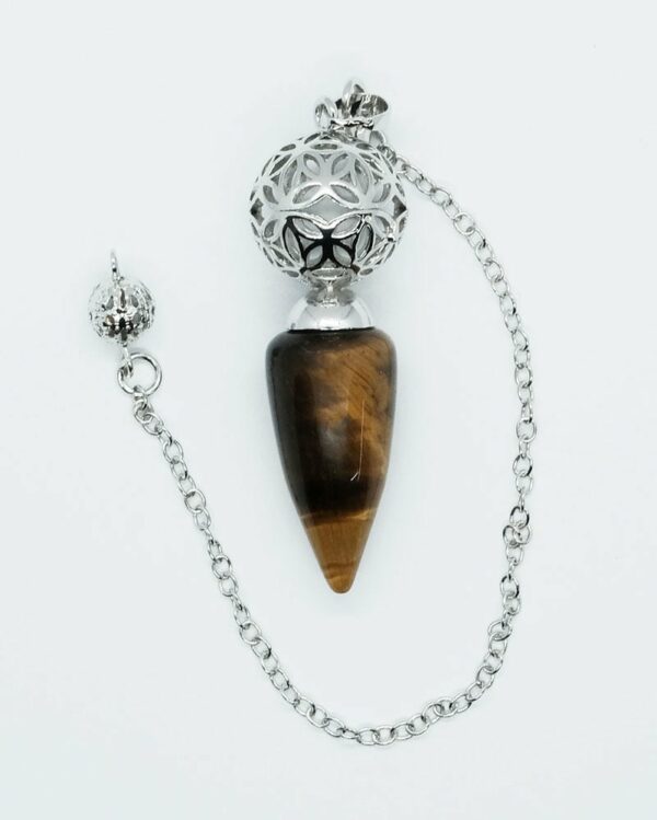 Pendulum Ball Tiger Eye Wand