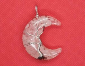 Pendant Moon Rose Qz Orgone TOL