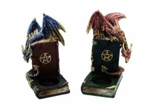 Tea Light Holder Dragon Book