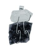 Pendant Wired Amethyst Clear Quartz