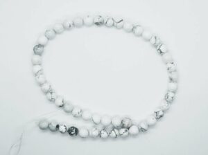 String Bead 8mm White Howlite
