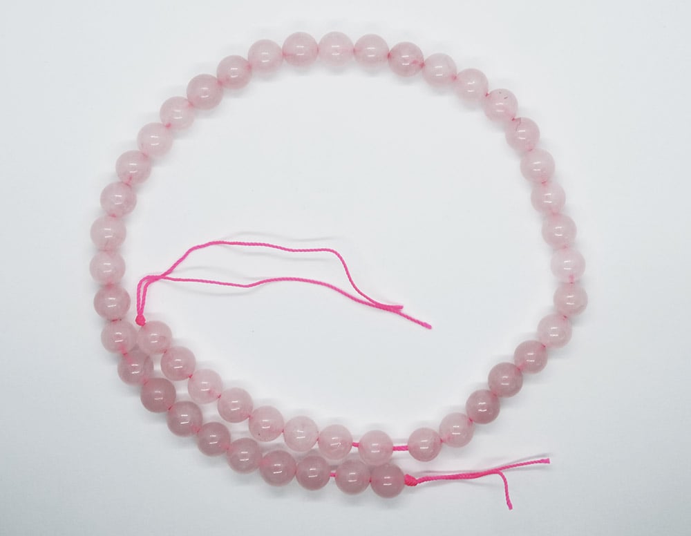String Bead 8mm Rose Quartz