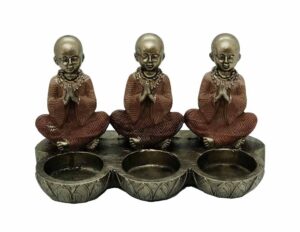 Monks T-Light Holder Praying 3 (CLEARANCE)
