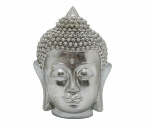 Buddha Head Silver 6.5"