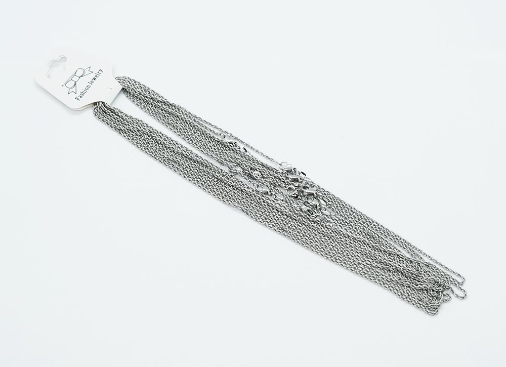 Chain Silver Plated Rope 18" 10pcs