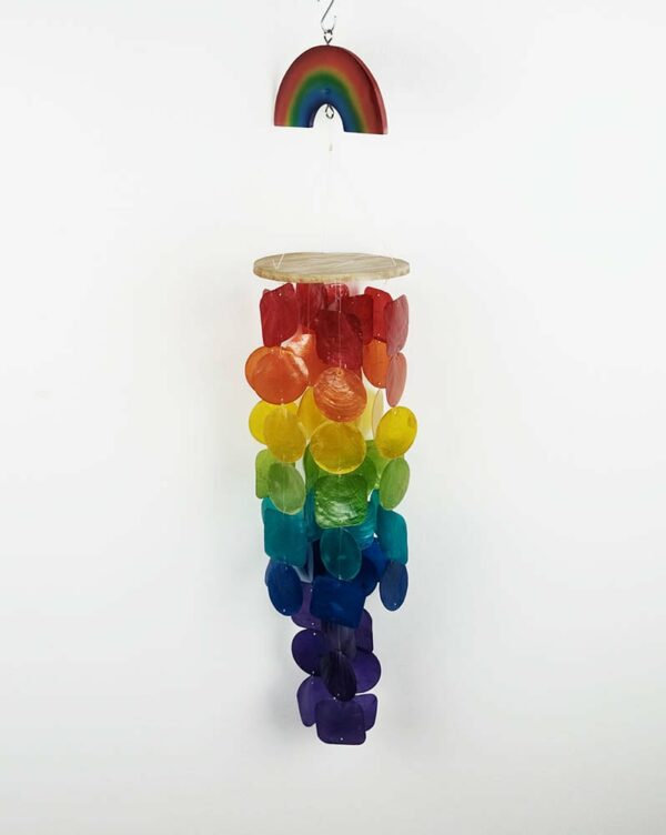 Mobile with Wood Rainbow