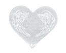 Selenite Disc Heart Wing 10cm