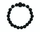 Bracelet Obsidian With Skull