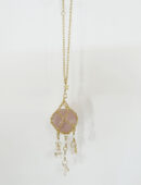 Hanger Ball In Net Rose Quartz