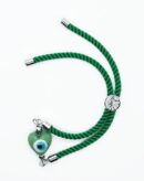 Bracelet Evil Eye Heart Green