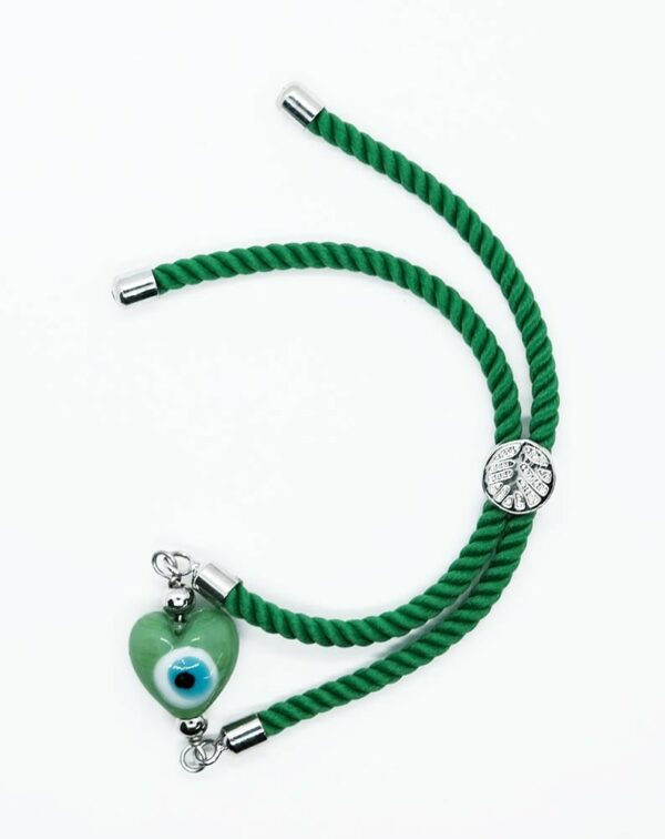 Bracelet Evil Eye Heart Green