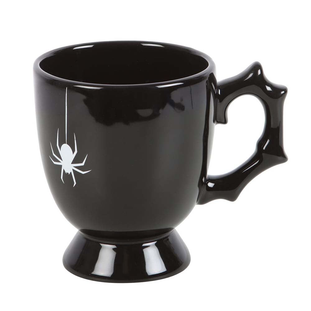 Teacup Ceramic Black Spider
