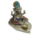 Ganesh Sitting With Leaf 9"