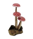 Mushroom Wooden Red 18cm