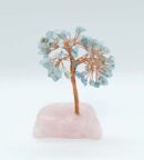 Tree Chip Aquamarine on Rose Quartz