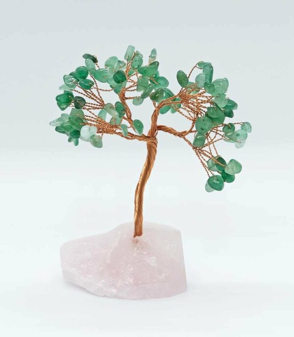 Tree Chip Aventurine on Rose Quartz