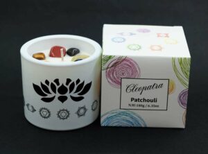 Candle W/Crystal 7 Patchouli