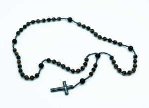 Rosary Tiger Eye With Cross