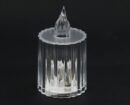 LED Candle Acrylic Ribbed 4X6cm
