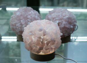 Lamp Tumble Stone Rose Quartz 12cm