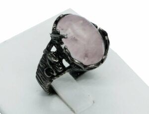 Ring Oval Rose Quartz
