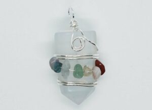 Pendant Point Chips Wired Opalite