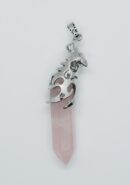 Pendant Wolf On Rose Quartz Wand