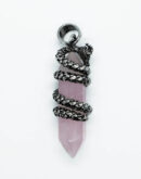 Pendant Dragon Around Rose Quartz