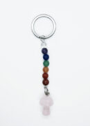 Keyring Mushroom Rose Quartz