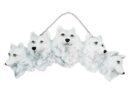 Hanging 5 White Wolves Heads