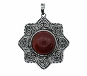 Pendant Flower Carnelian