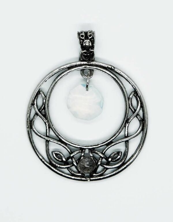 Pendant Circle Faceted Opalite