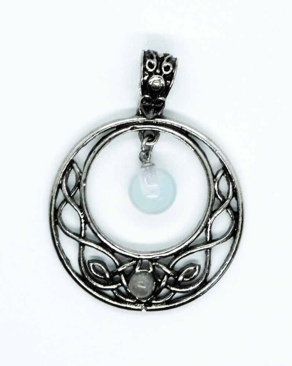 Pendant Circle Opalite Bead