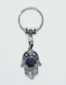Keyring Fatima Hand Amethyst