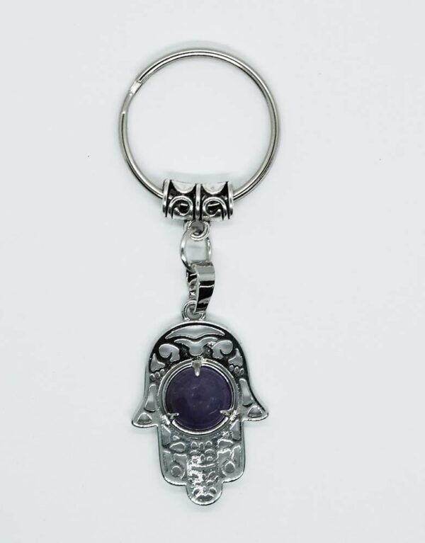 Keyring Fatima Hand Amethyst