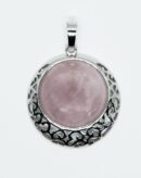 Pendant Round Rose Quartz