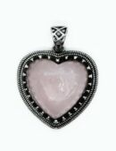 Pendant Heart Rose Quartz