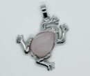 Pendant Frog Rose Quartz